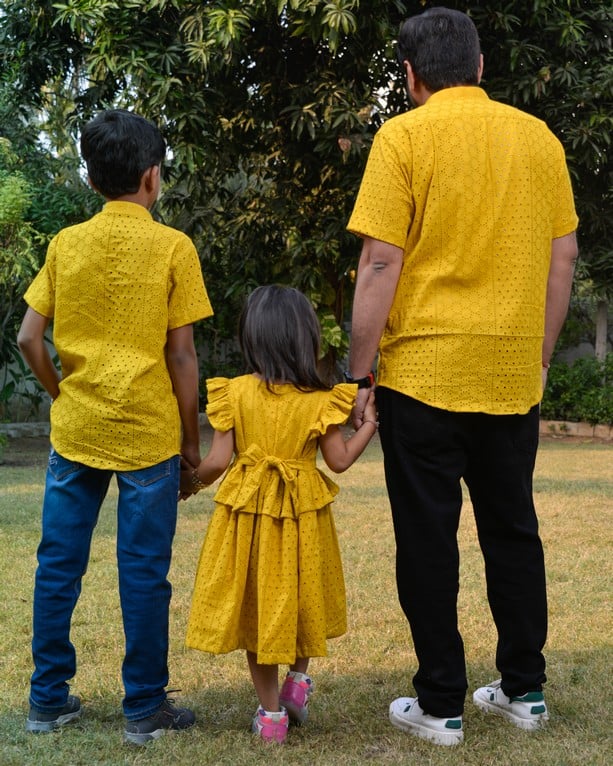 Sunbeam Yellow Father Kid Twining