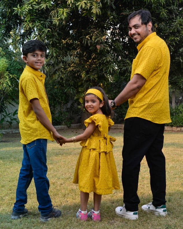 Sunbeam Yellow Father Kid Twining