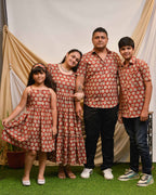Rosy Vine Tiered Dress Family Set