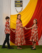 Red Lisa Midi Mother Kids Twinning