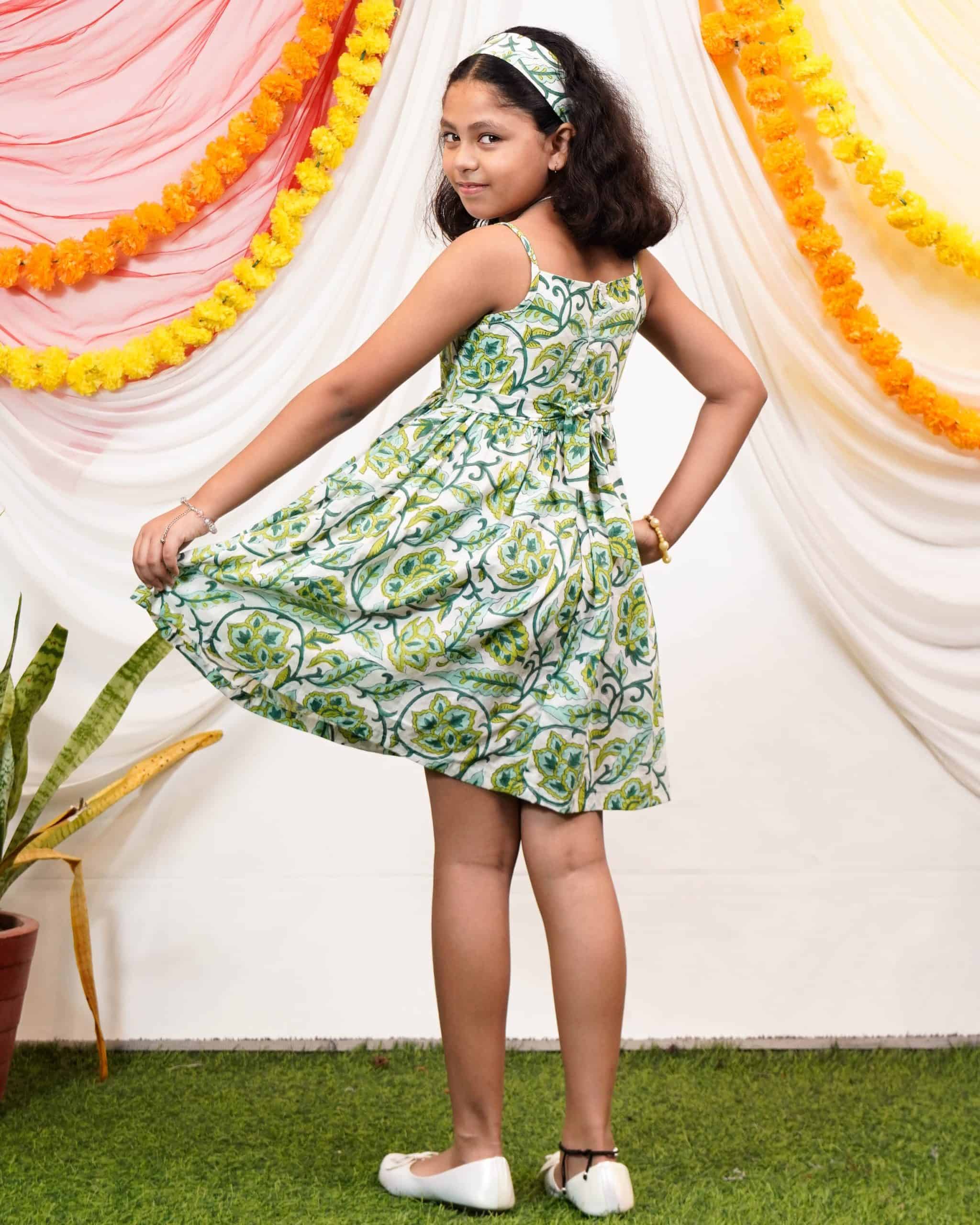 Forest Floral Kids Dress
