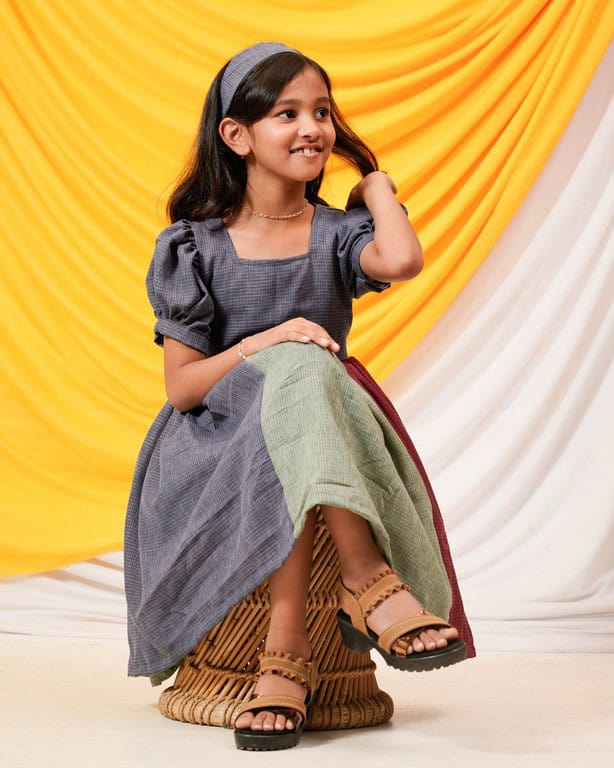 Electric Grey Kids Dress