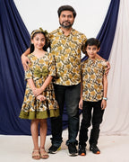 Yellow Cannas Frill Father Kid Twining