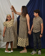 Black Aztec Halter Midi Mother Kids Twinning