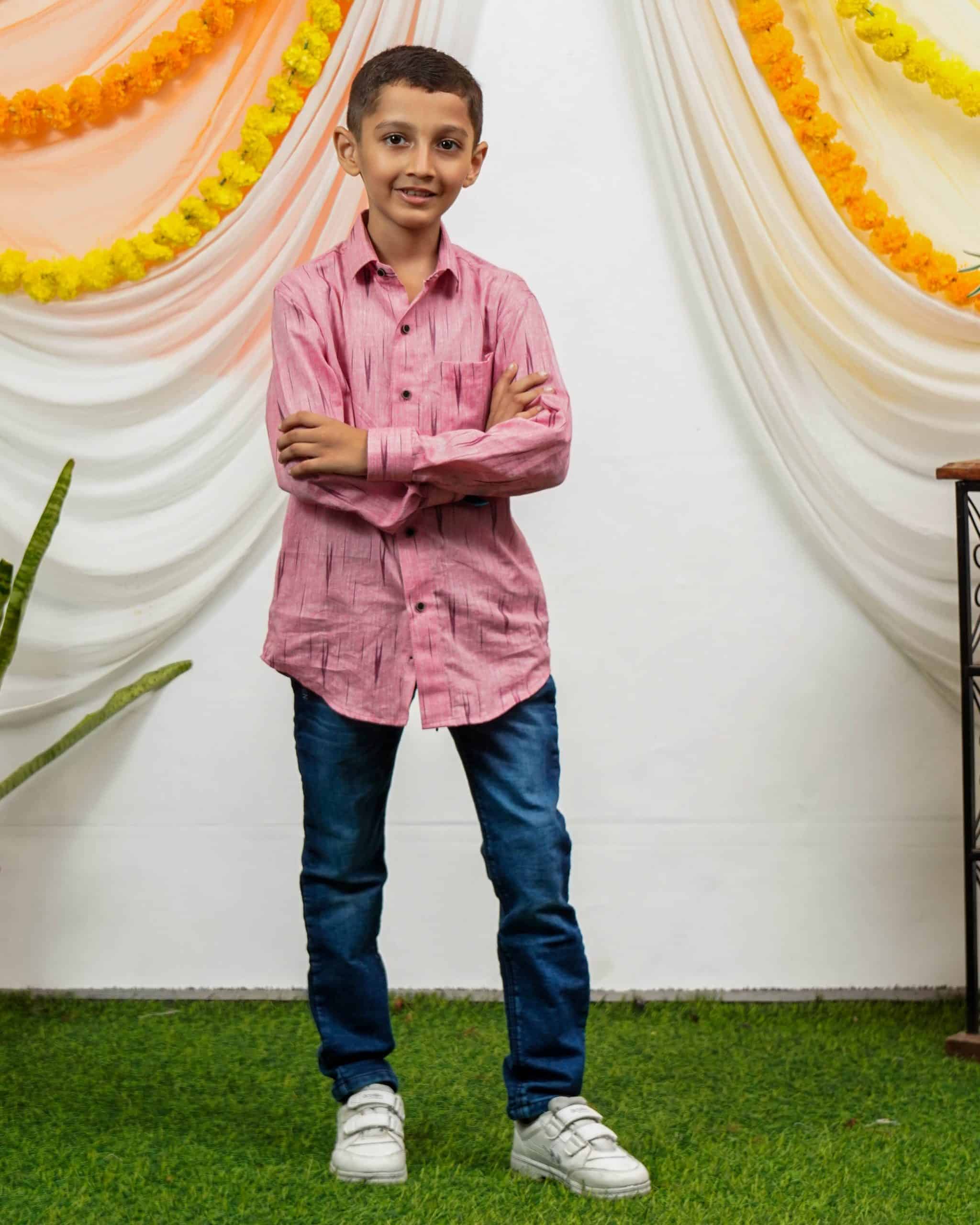 Pink Peacock Kids Shirt Main image