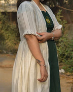 Green Mirror Dress with Shrug