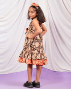 Queen Black Frill Kids Dress