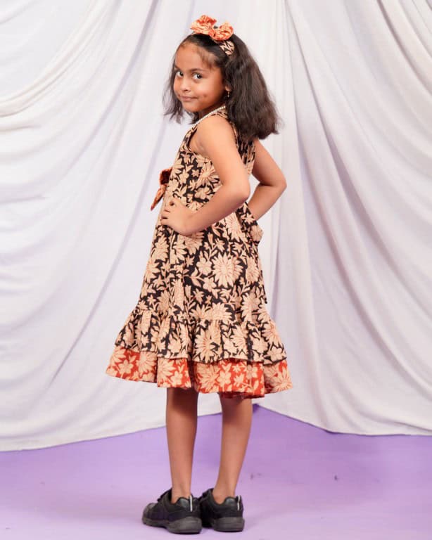 Queen Black Frill Kids Dress