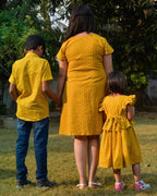 Sunbeam Yellow Short Mom Kid Twinning