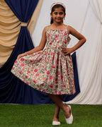 Pink Floral Kids Dress