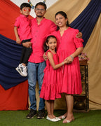 Starry Hot Pink Short Family Set