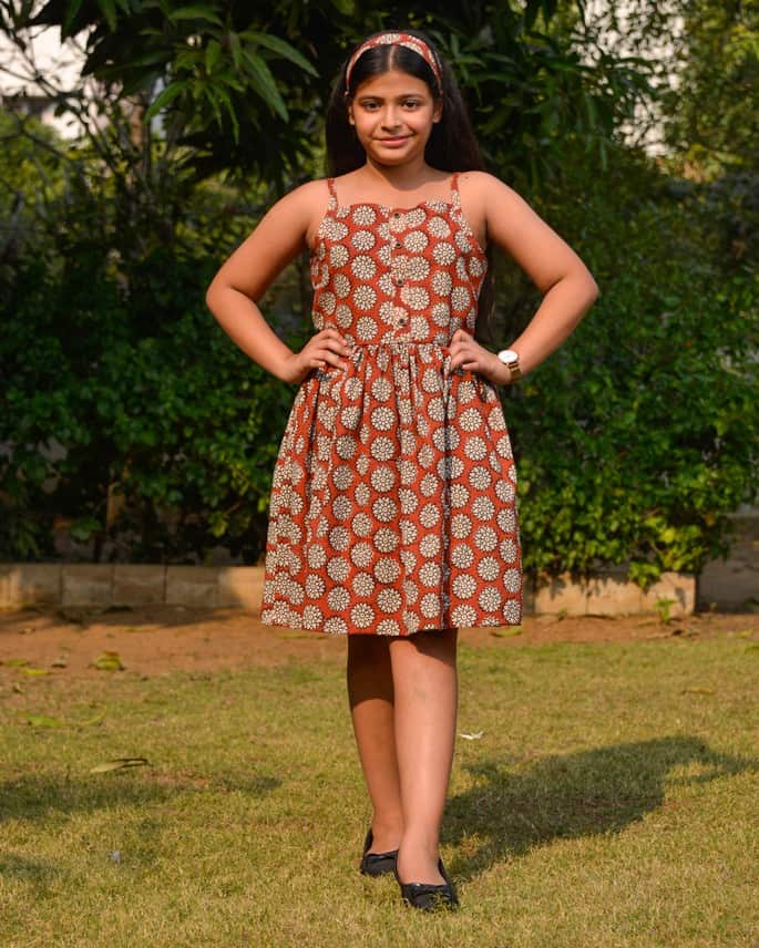 Rosy Vine Kids Dress