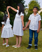 White Cutwork Short Family