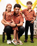 Fish Red Print Father Kid Twining