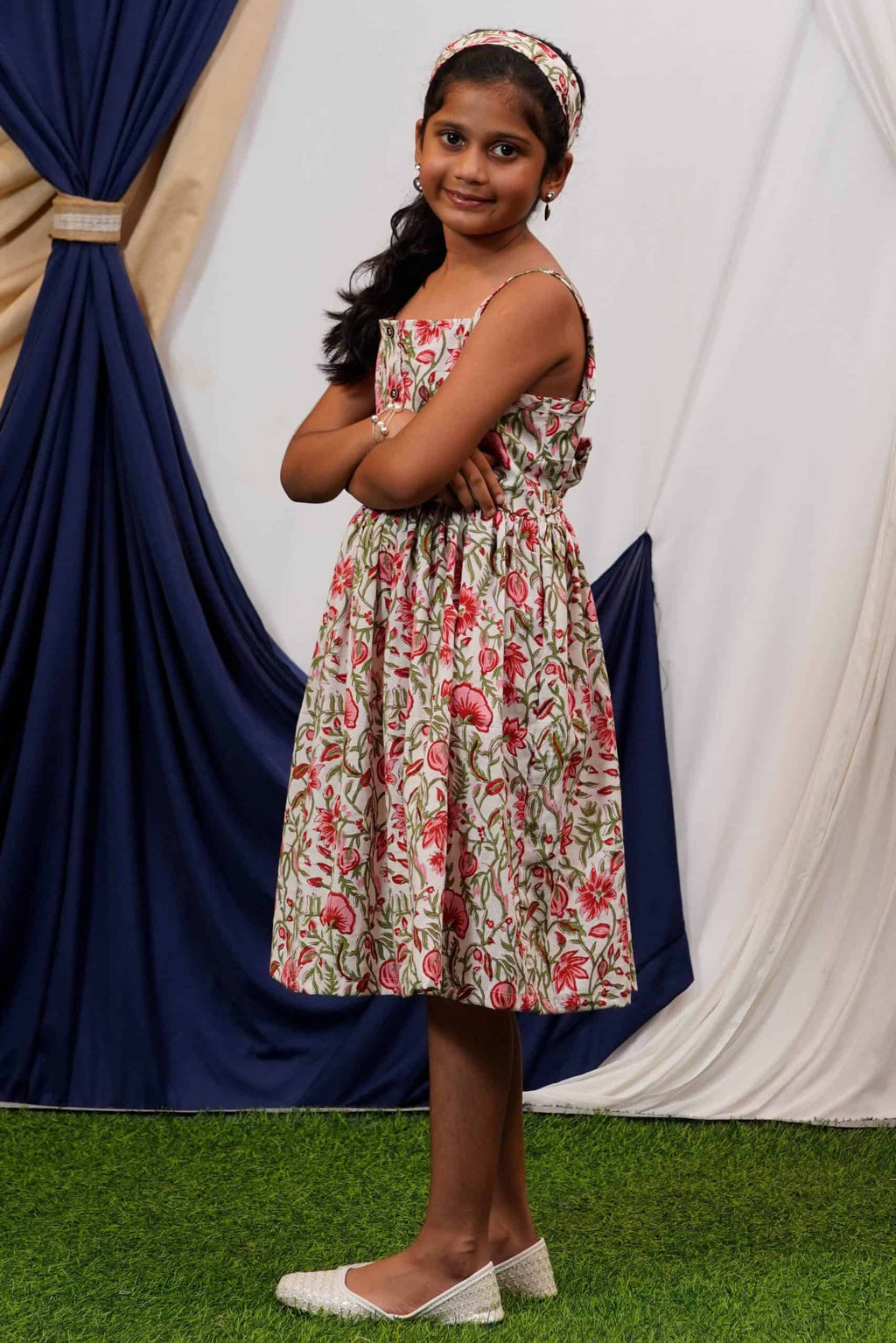 Pink Floral Kids Dress