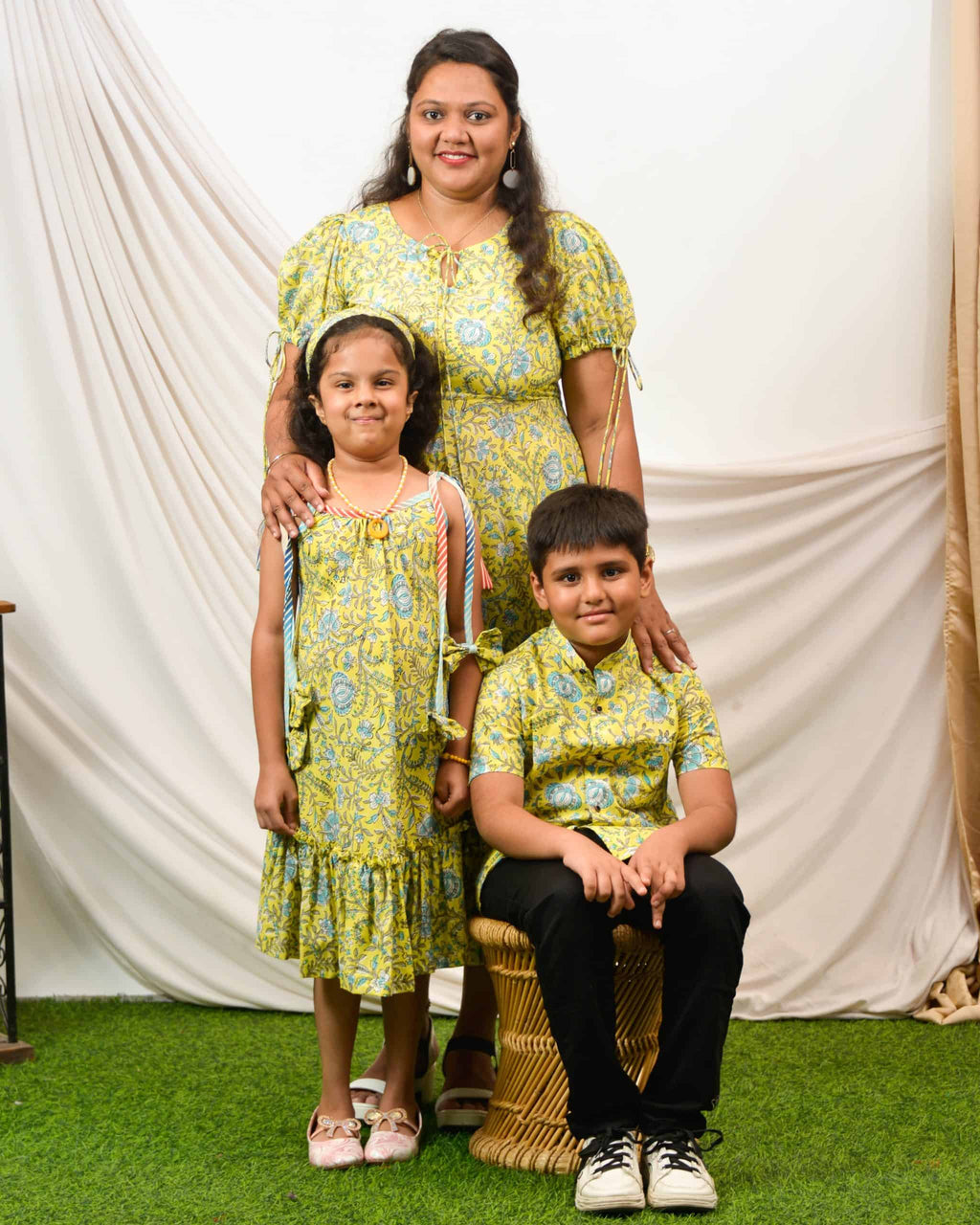 Tangy Lemon Frill Mom Kid Twinning