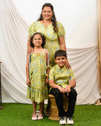 Tangy Lemon Frill Mom Kid Twinning