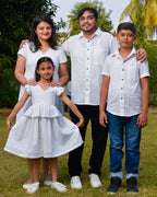 White Cutwork Short Family