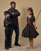 Black Diverting Threads Father Kid Twining