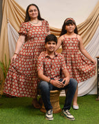 Rosy Vine Tiered Mother Kids Twinning
