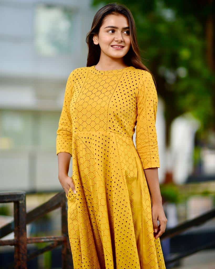 Sunbeam Yellow Cutwork Dress