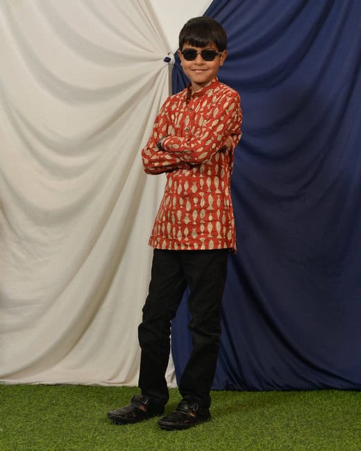 Red Fish Kids Long Kurta