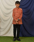 Red Fish Kids Long Kurta