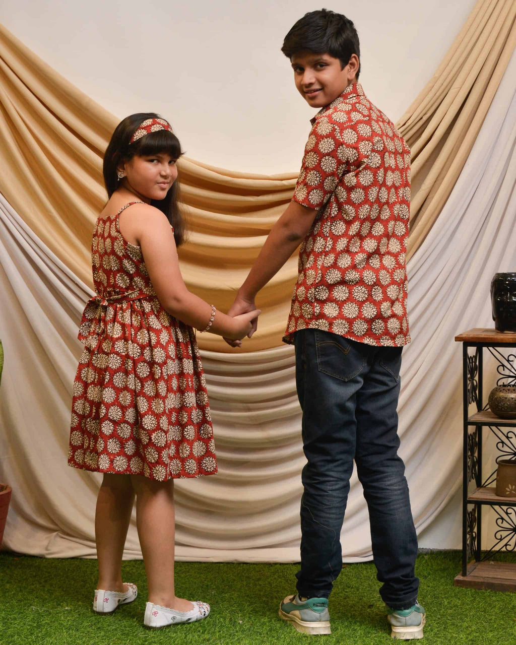 Rosy Vine Tiered Mother Kids Twinning