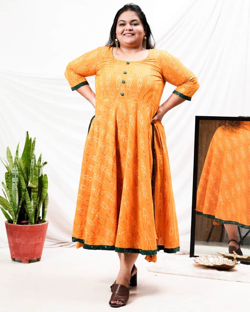 Canary Yellow Plus Size Dress Main image