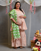 Swan White Sharara Maternity Set