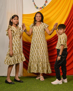 Green Mango Long Frill Mother Kids Twinning