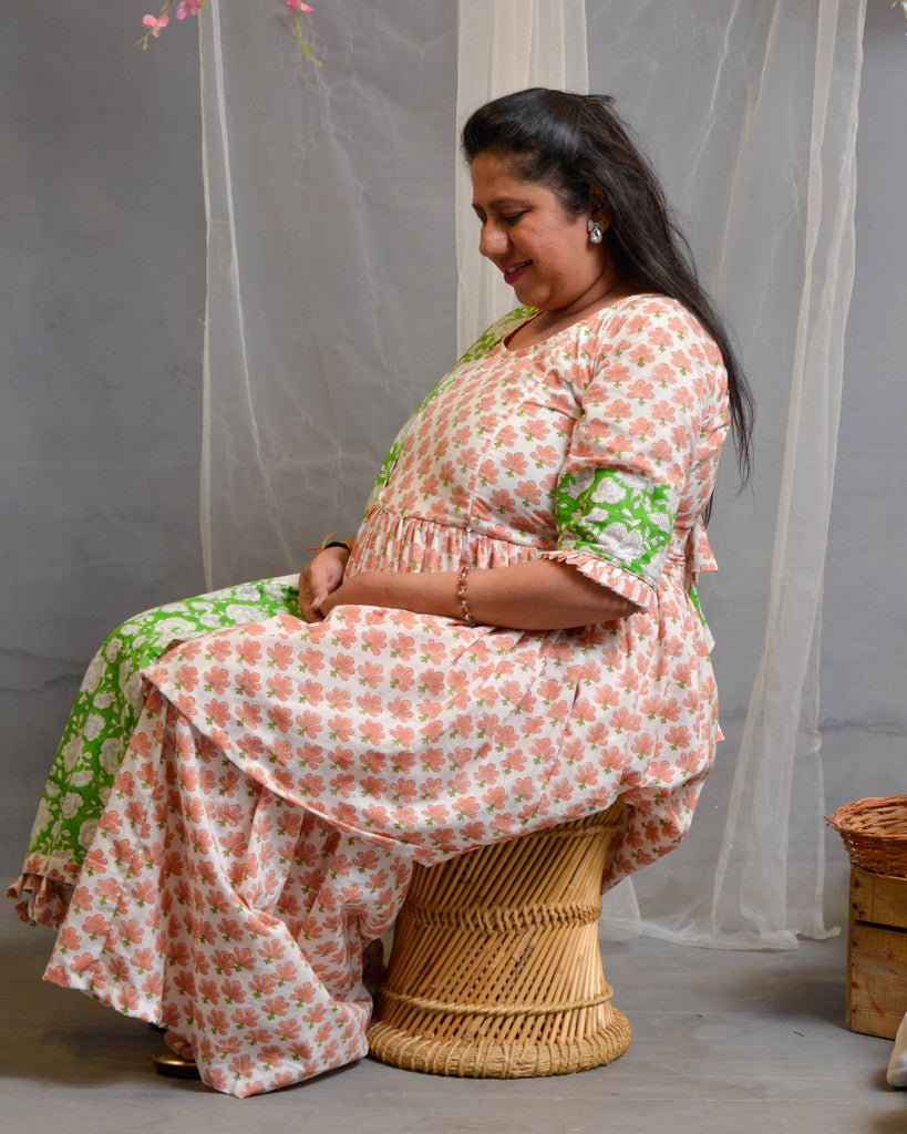 Swan White Sharara Maternity Set