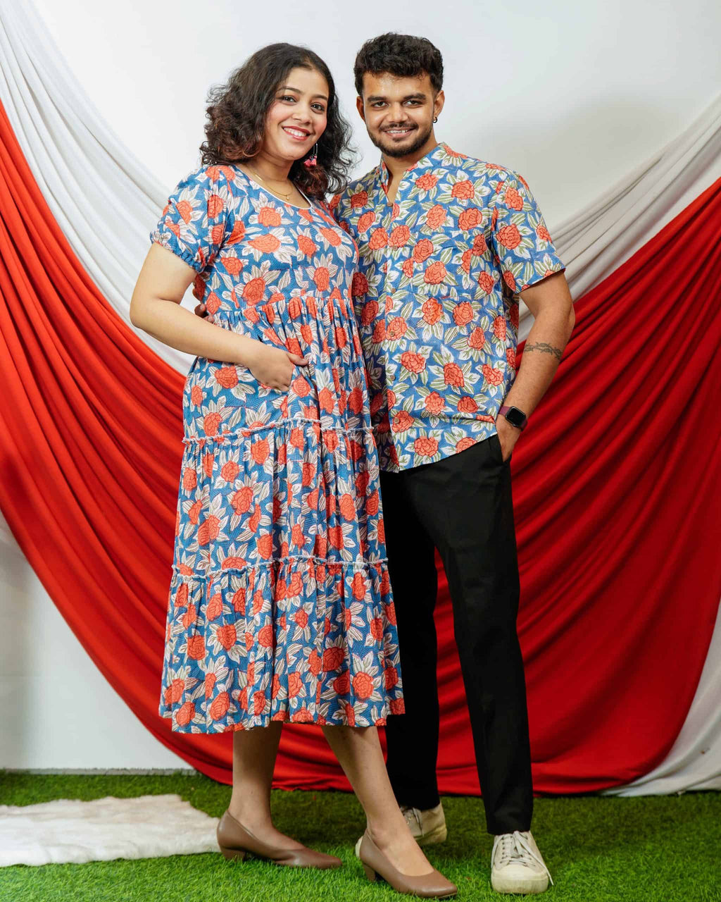 Blooming Vine Tiered Dress Family Set
