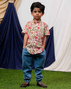 Pink Floral Kids Shirt