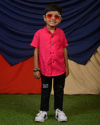 Starry Hot Pink Kids Shirt