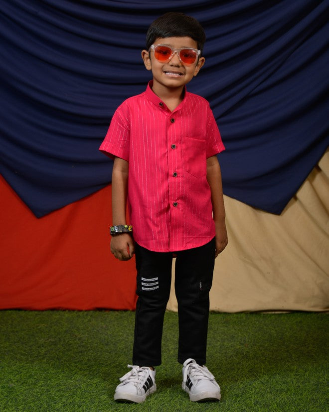 Starry Hot Pink Kids Shirt