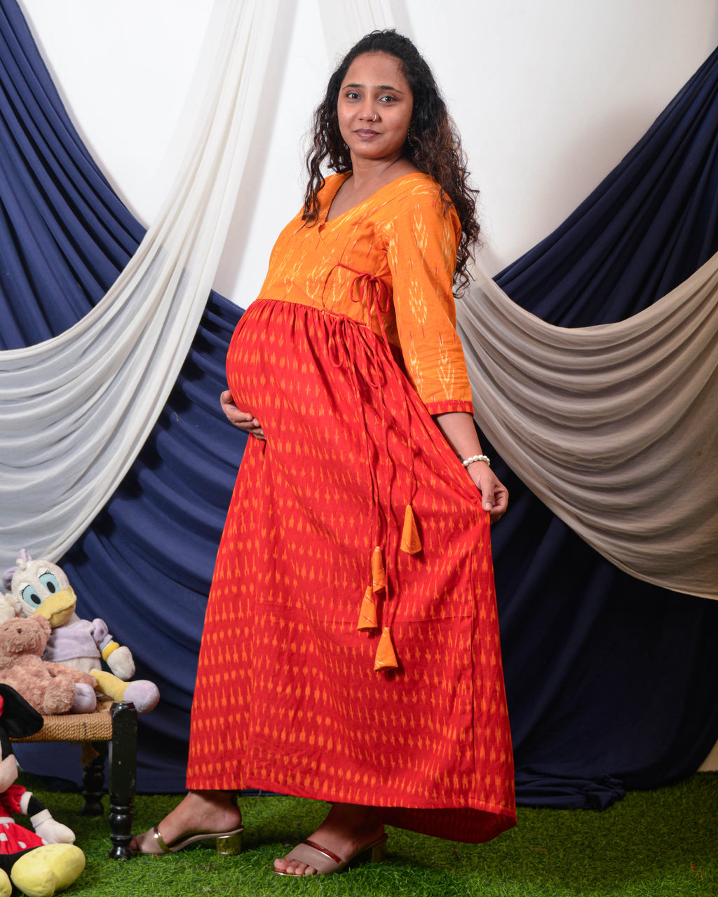 Canary Red Nursing Dress