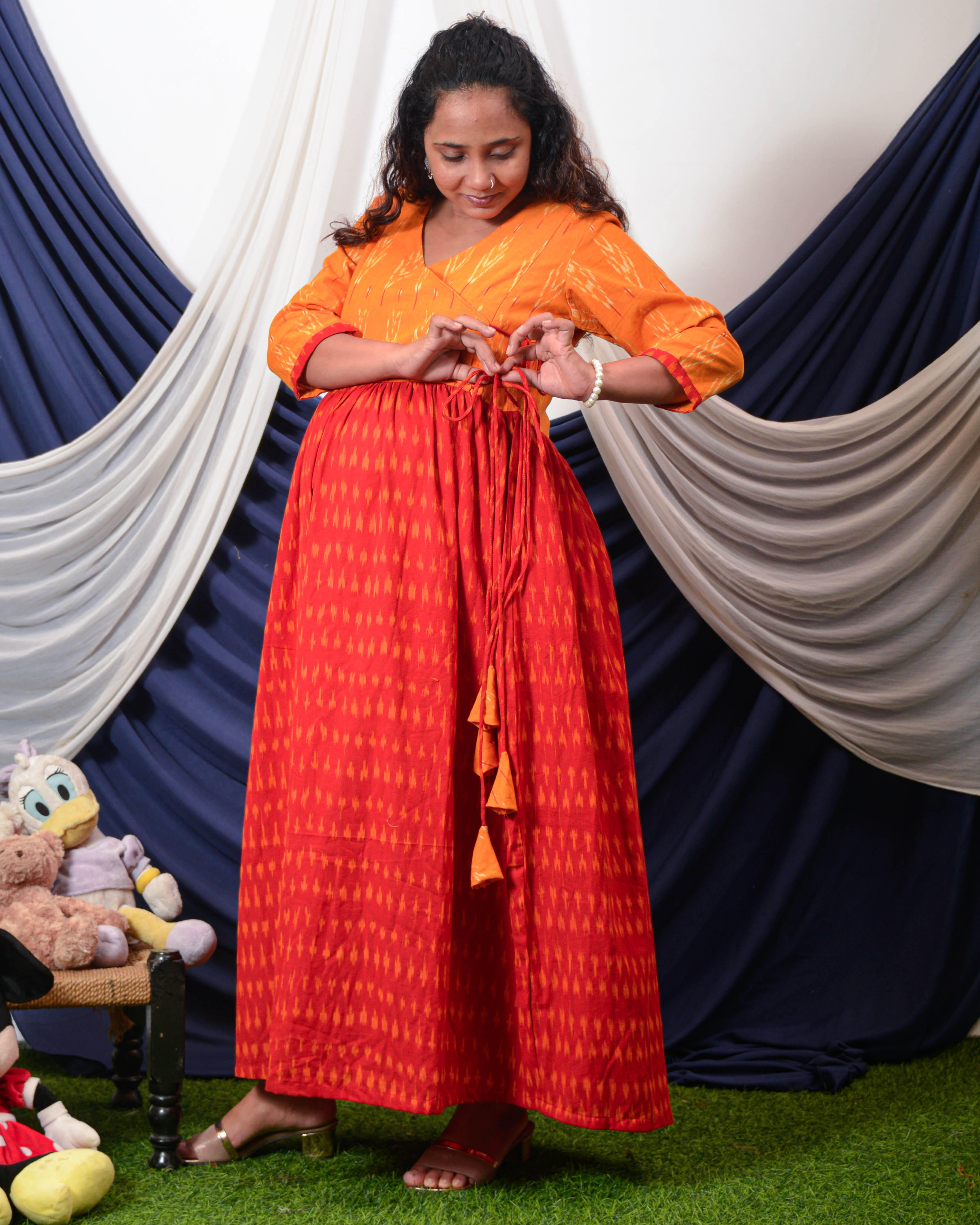 Canary Red Nursing Dress