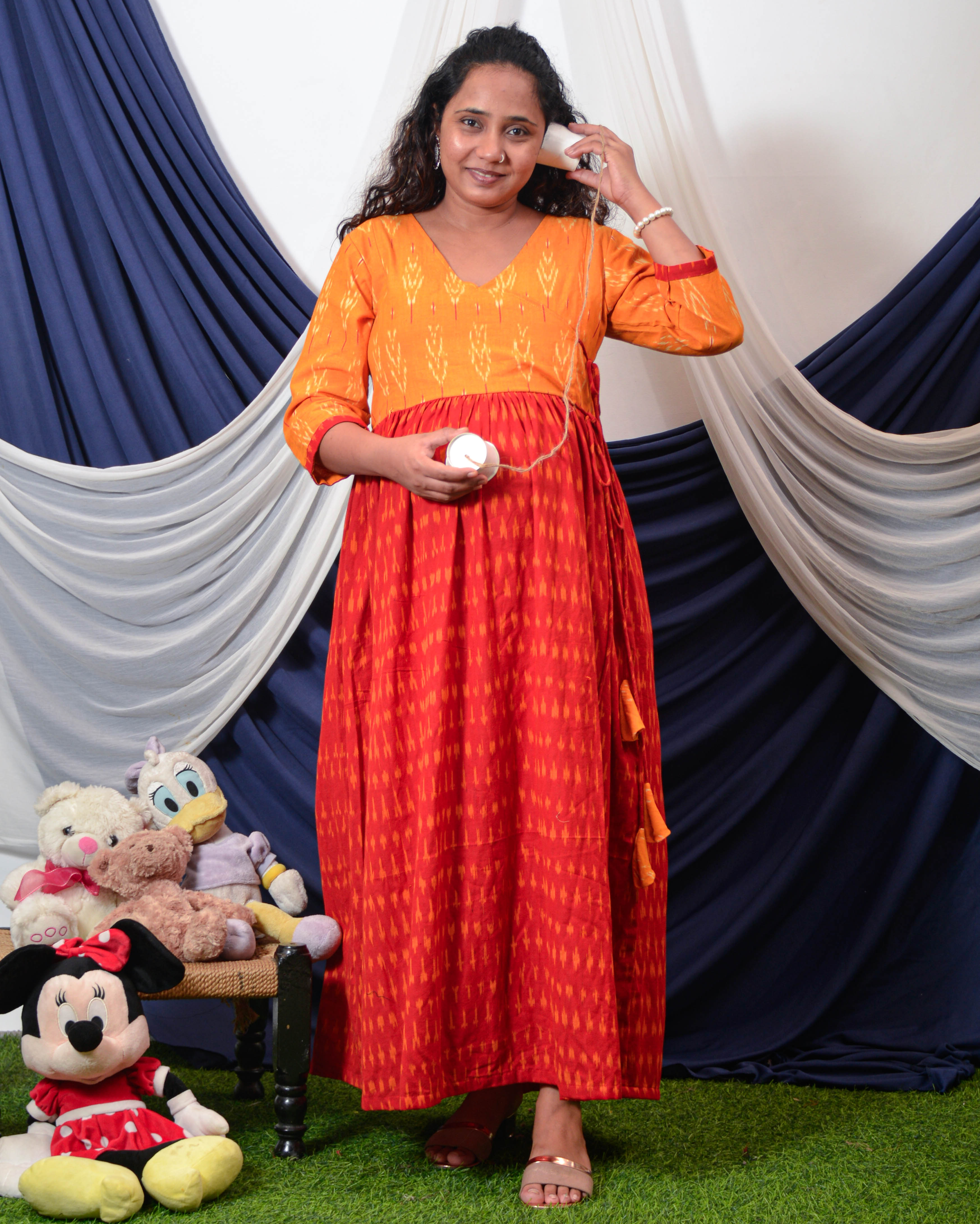 Canary Red Nursing Dress