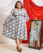 Zebra Print Midi Maternity Dress
