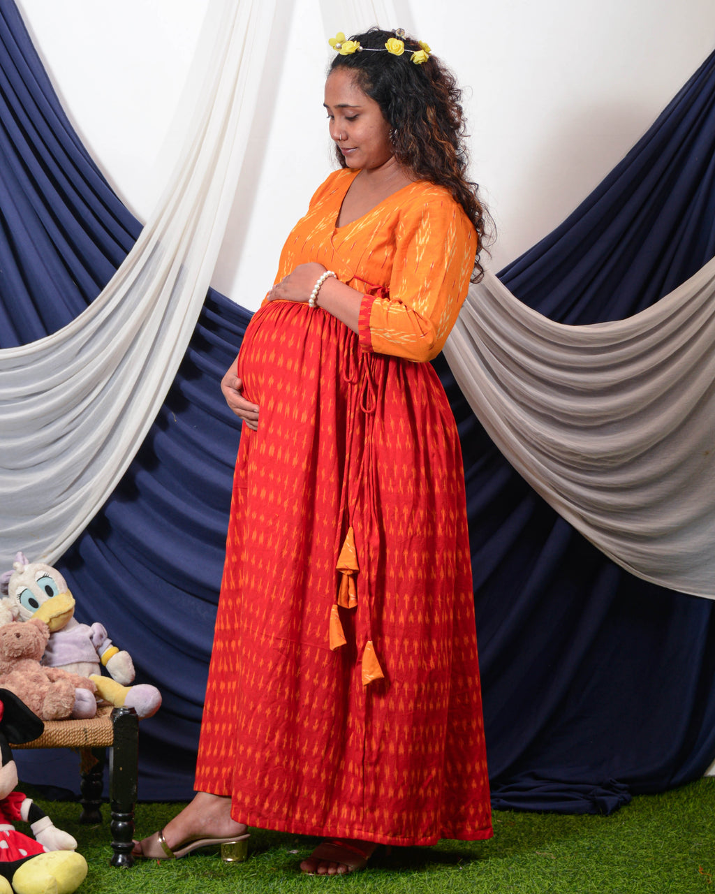 Canary Red Nursing Dress