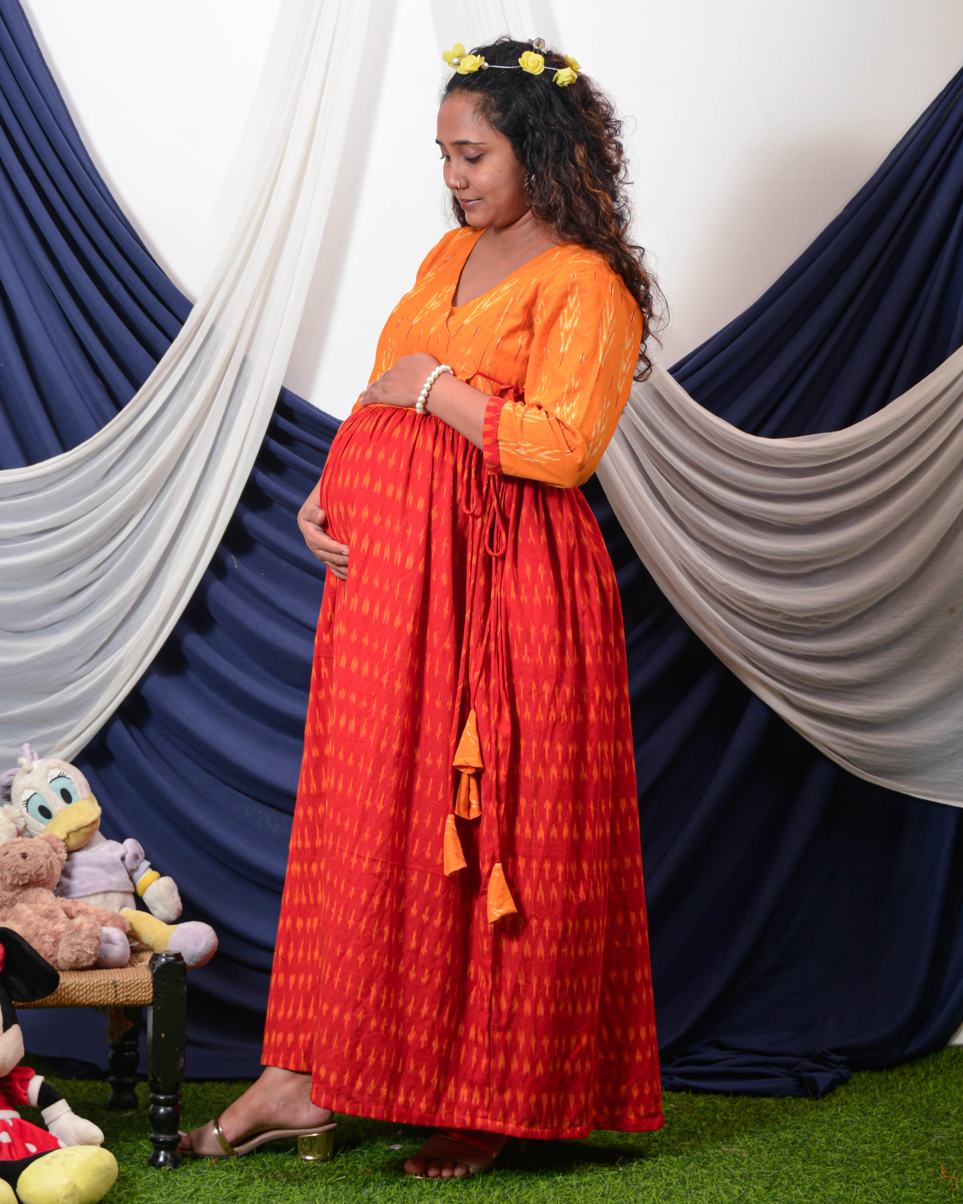Canary Red Nursing Dress