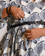 Zebra Print Midi Maternity Dress