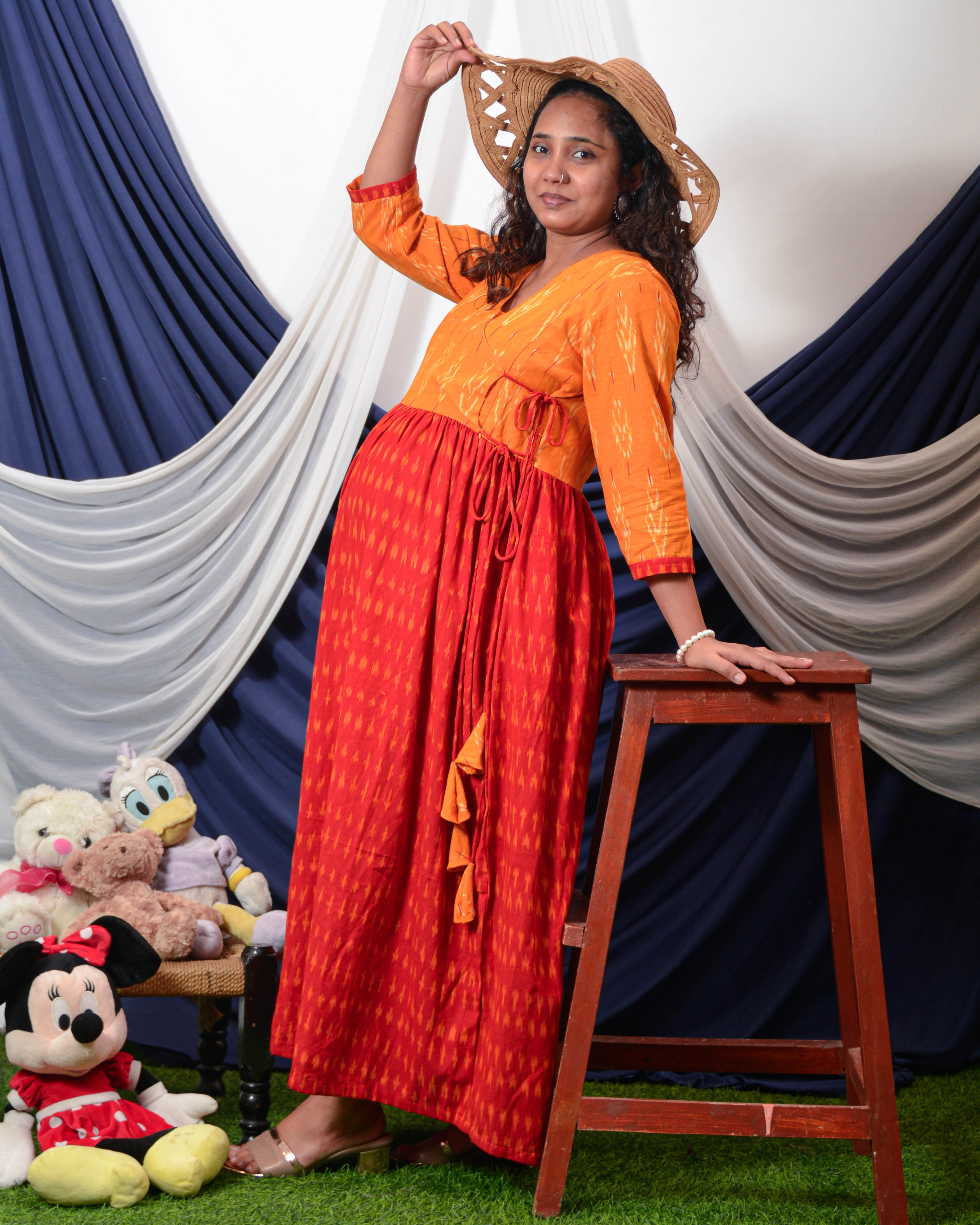 Canary Red Nursing Dress
