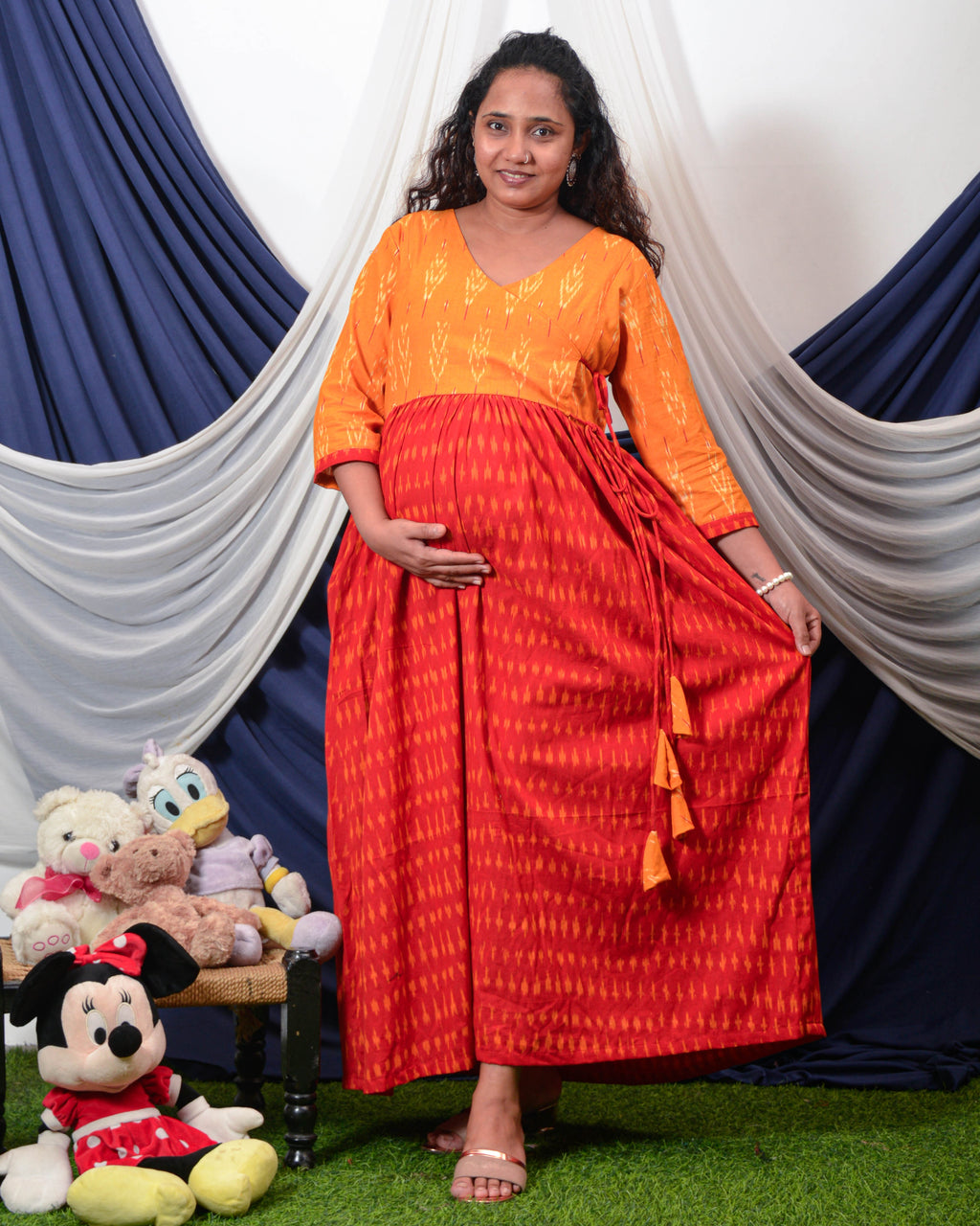 Canary Red Nursing Dress