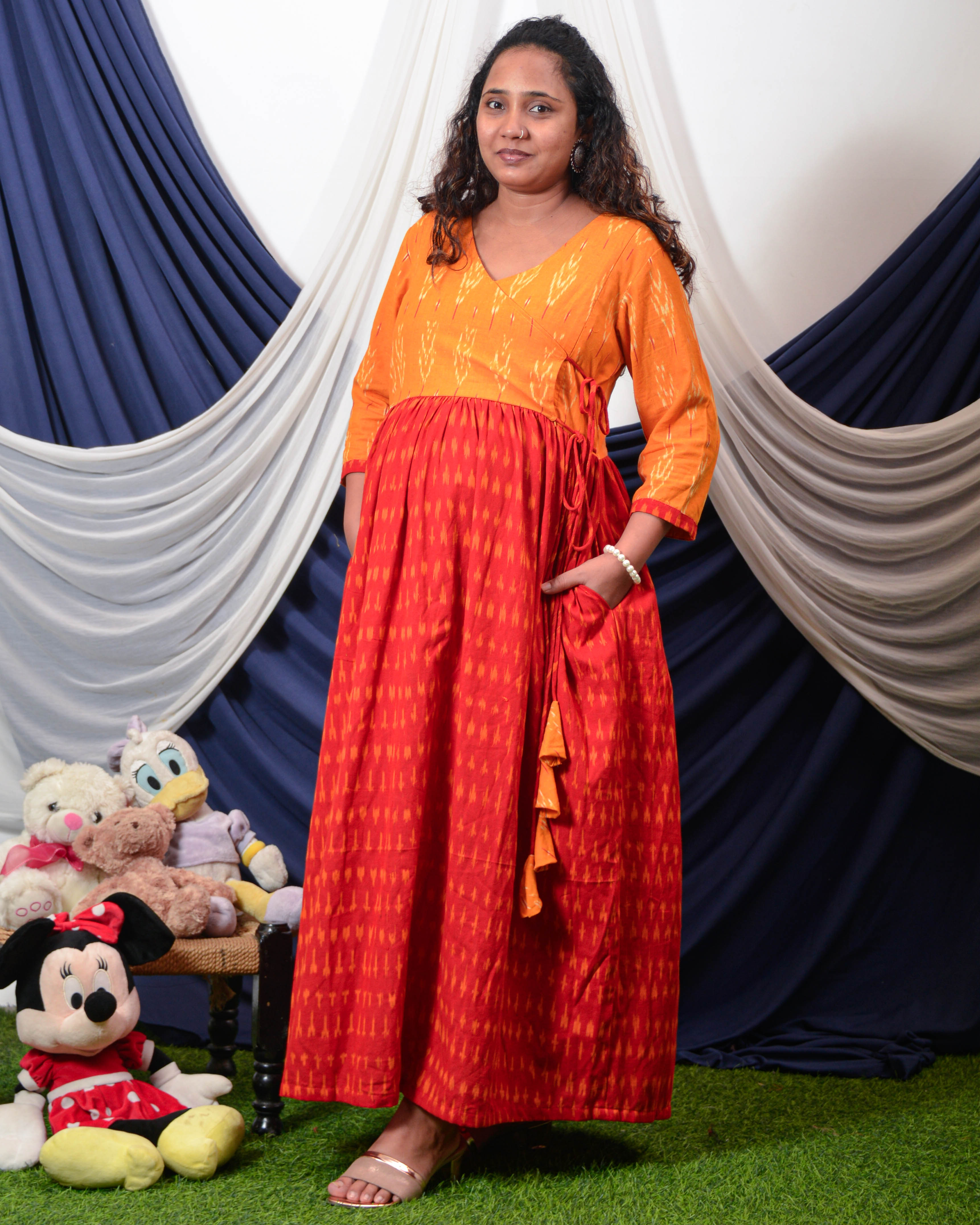 Canary Red Nursing Dress