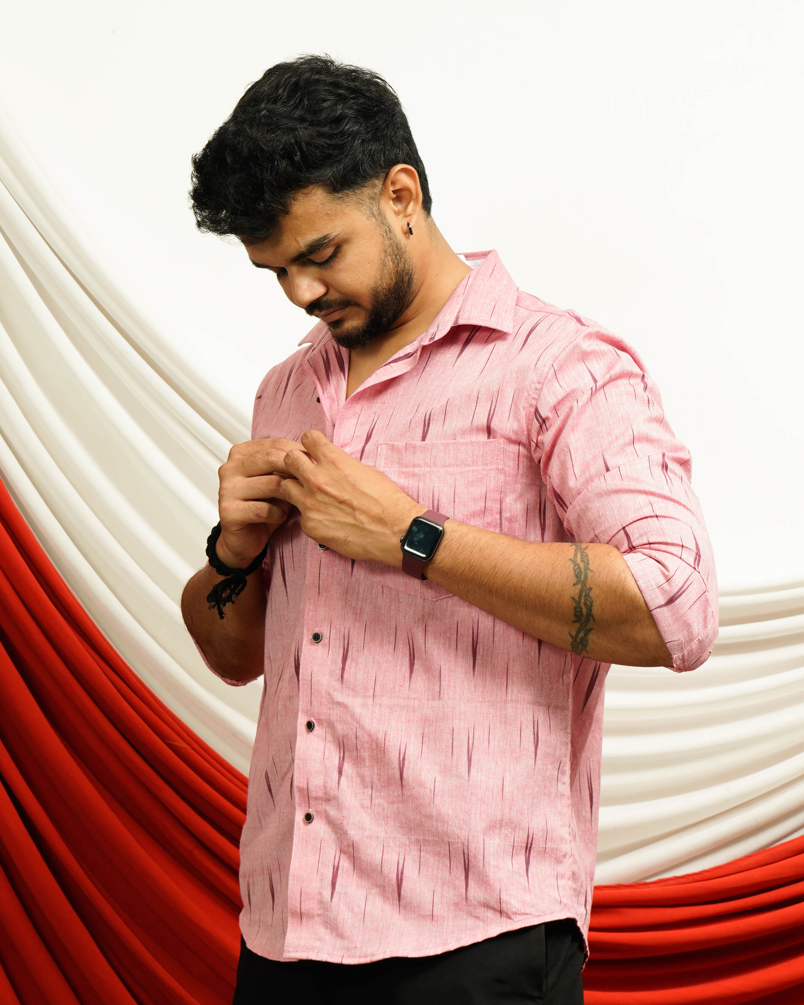 Pink Peacock Frill Plus Size Dress