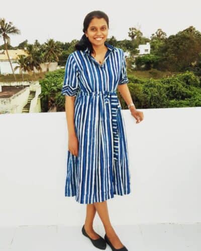 Indigo Striped Dress photo review