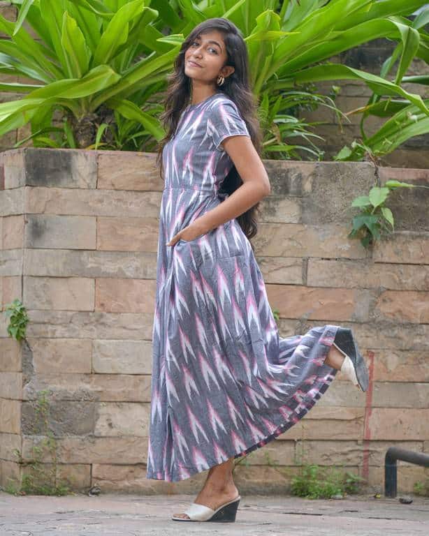 Grey Ikat Dress4