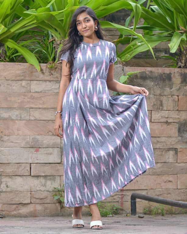 Grey Ikat Dress5